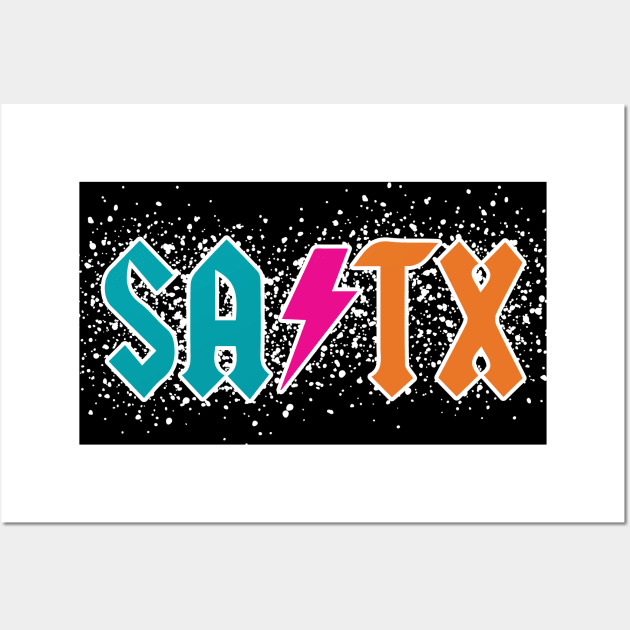 SATX Retro Punk Rocker Style Wall Art by TheCraftyDrunkCo